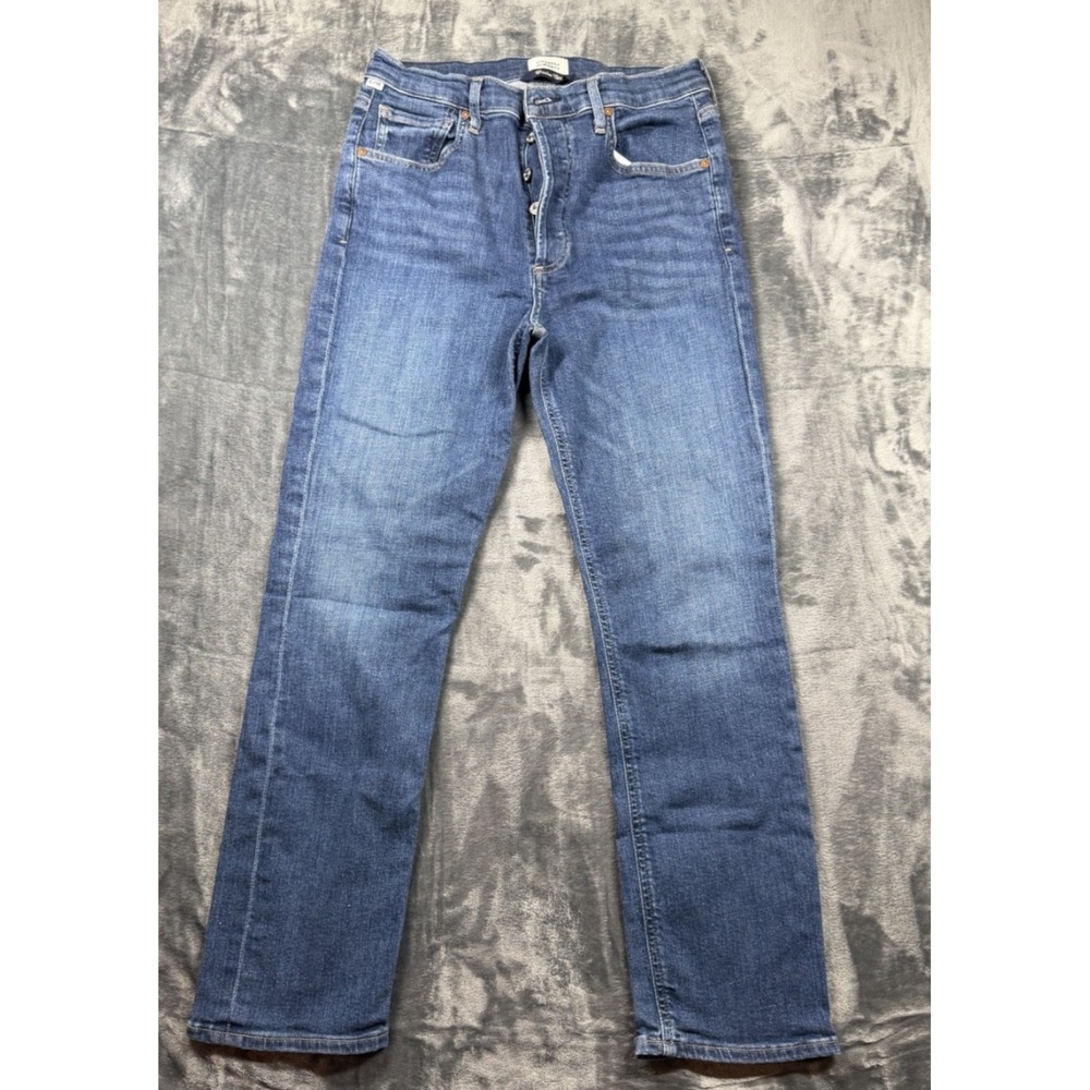 Citizens of Humanity Jolene Jeans Women 28 High Rise Button Fly Straight Crop